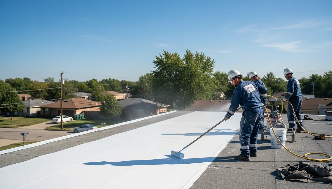 Commercial roof coating in Flagtown, NJ near me